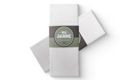 Besteckservietten mit Banderole  