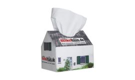 Kosmetiktücher-Box, Haus bedrucken